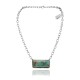 Delicate .925 Sterling Silver Certified Authentic Navajo Native American Natural Turquoise Necklace Pendant 35192 Delicate .925 Sterling Silver Certified Authentic Navajo Native American Natural Turquoise Necklace Pendant 35192