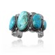 Swirl .925 Sterling Silver Certified Authentic Navajo Native American Natural Turquoise Cuff Bracelet 32102 All Products NB15122312949 32102 (by LomaSiiva)
