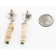 Certified Authentic Handmade Heart Navajo .925 Sterling Silver Dangle Native American Earrings Natural Turquoise Spiny Oyster 18032-3