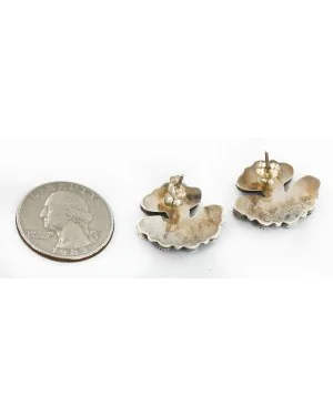 Handmade Certified Authentic Petit Point Zuni .925 Sterling Silver Natural Multicolor Stud Native American Earrings 27127-0 Handmade Certified Authentic Petit Point Zuni .925 Sterling Silver Natural Multicolor Stud Native American Earrings 27127-0