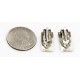 Rare Certified Authentic Handmade Navajo .925 Sterling Silver Clip Native American Earrings 17938-3
