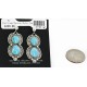 Certified Authentic Handmade Navajo .925 Sterling Silver Natural Turquoise Native American Dangle Earrings 27163-4