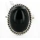 .925 Sterling Silver Handmade Certified Authentic Navajo Natural Black Onyx Oval Native American Ring 16998-2 .925 Sterling Silver Handmade Certified Authentic Navajo Natural Black Onyx Oval Native American Ring 16998-2