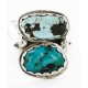 .925 Sterling Silver Handmade Certified Authentic Navajo Natural  Turquoise Native American Ring  16982-3
