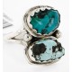 .925 Sterling Silver Handmade Navajo Natural Turquoise Ring 16982-3