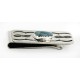 Handmade Certified Authentic Navajo Nickel and .925 Sterling Silver Natural Turquoise Native American Money Clip 11238-4