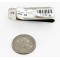 Handmade Certified Authentic Navajo Nickel and .925 Sterling Silver Natural Turquoise Native American Money Clip 11238-6