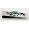 Handmade Certified Authentic Navajo Nickel and .925 Sterling Silver Natural Turquoise Native American Money Clip 11238-6