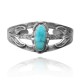 Wave .925 Sterling Silver Certified Authentic Navajo Native American Natural Turquoise Cuff Bracelet 32125