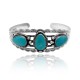 3 Stone Sun Design .925 Sterling Silver Certified Authentic Navajo Native American Natural Turquoise Cuff Bracelet 32136 All Products NB15122312983 32136 (by LomaSiiva)
