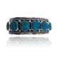Multi Turquoise .925 Sterling Silver Certified Authentic Navajo Native American Natural Turquoise Cuff Bracelet 32143