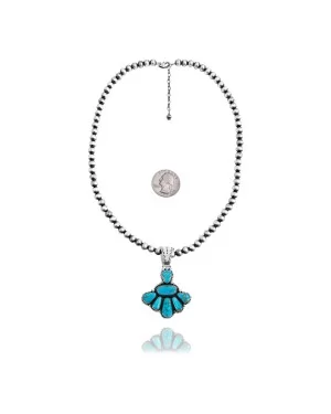 Beautiful Drop Multi Stone Navajo Pearl Design .925 Sterling Silver Certified Authentic Navajo Native American Natural Turquoise Necklace Chain Pendant 35208 Beautiful Drop Multi Stone Navajo Pearl Design .925 Sterling Silver Certified Authentic Navajo Native American Natural Turquoise Necklace Chain Pendant 35208