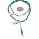 .925 Sterling Silver Handmade Certified Authentic Navajo Natural Chips Turquoise Chips Coral Native American Necklace 24434-15771