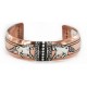 Handmade Certified Authentic Horse Navajo .925 Sterling Silver and Pure Copper Native American Bracelet 24442-1