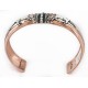 Handmade Certified Authentic Horse Navajo .925 Sterling Silver and Pure Copper Native American Bracelet 24442-1