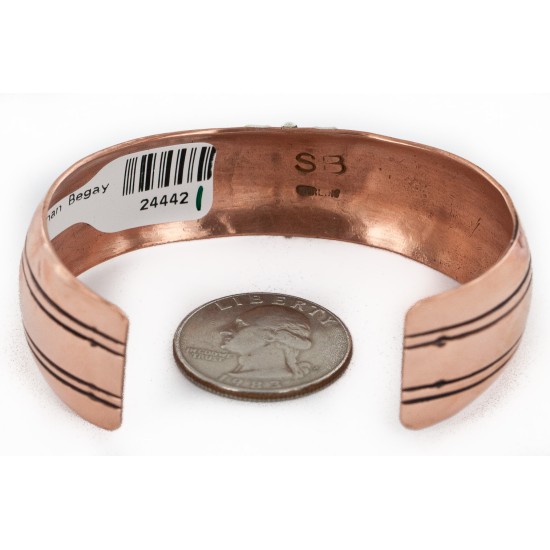 Handmade Certified Authentic Horse Navajo .925 Sterling Silver and Pure Copper Native American Bracelet 24442-1 Handmade Certified Authentic Horse Navajo .925 Sterling Silver and Pure Copper Native American Bracelet 24442-1