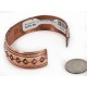 Handmade Certified Authentic Horse Navajo .925 Sterling Silver and Pure Copper Native American Bracelet 24446-1