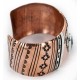 Handmade Certified Authentic Horse Navajo .925 Sterling Silver and Pure Copper Natural Chips Turquoise Wide Native American Bracelet 24443