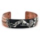 Handmade Certified Authentic Kokopelli Navajo .925 Sterling Silver and Pure Copper Native American Bracelet 24446-2