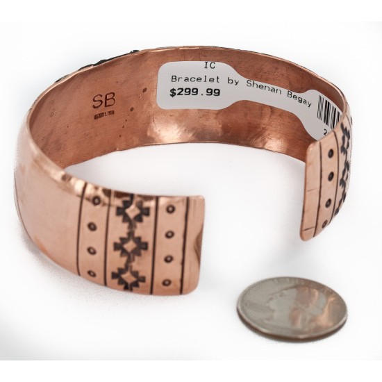 Handmade Certified Authentic Navajo .925 Sterling Silver and Pure Copper Native American Bracelet 24440-3 Handmade Certified Authentic Navajo .925 Sterling Silver and Pure Copper Native American Bracelet 24440-3
