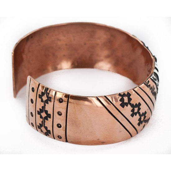 Handmade Certified Authentic Navajo .925 Sterling Silver and Pure Copper Native American Bracelet 24440-3 Handmade Certified Authentic Navajo .925 Sterling Silver and Pure Copper Native American Bracelet 24440-3