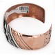 Handmade Certified Authentic Navajo .925 Sterling Silver and Pure Copper Native American Bracelet 24440-3