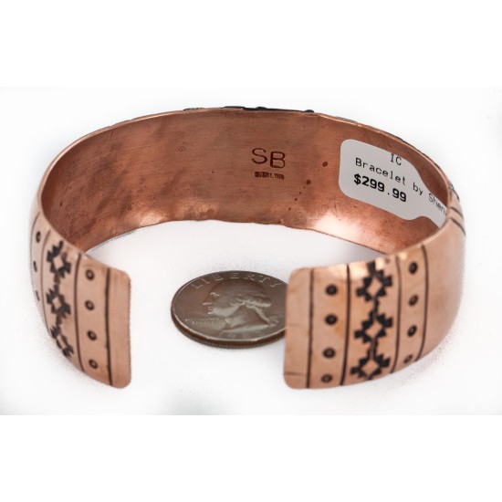 Handmade Certified Authentic Navajo .925 Sterling Silver and Pure Copper Native American Bracelet 24440-3 Handmade Certified Authentic Navajo .925 Sterling Silver and Pure Copper Native American Bracelet 24440-3