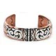 Handmade Navajo .925 Sterling Silver and Pure Copper Bracelet 24442-2