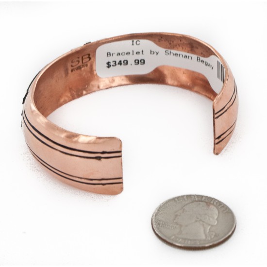 Handmade Navajo .925 Sterling Silver and Pure Copper Bracelet 24442-2