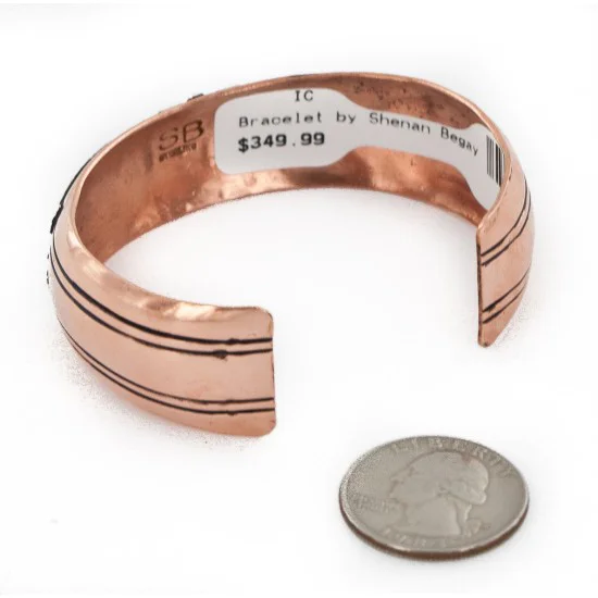 Handmade Navajo .925 Sterling Silver and Pure Copper Bracelet 24442-2