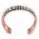 Handmade Certified Authentic Navajo .925 Sterling Silver and Pure Copper Native American Bracelet 24442-2