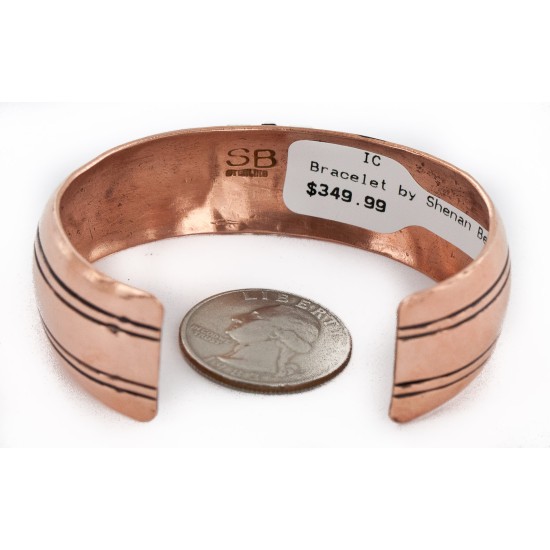 Handmade Navajo .925 Sterling Silver and Pure Copper Bracelet 24442-2
