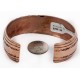 Handmade Certified Authentic Navajo Pure .925 Sterling Silver and Copper Native American Bracelet 24440-1