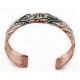 Handmade Kokopelli Certified Authentic Navajo Pure .925 Sterling Silver and Copper Native American Bracelet 24441