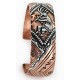 Handmade Kokopelli Certified Authentic Navajo Pure .925 Sterling Silver and Copper Native American Bracelet 24441