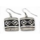 .925 Sterling Silver Handmade Certified Authentic Navajo Dangle Native American Earrings 1 24439-6