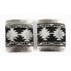 .925 Sterling Silver Handmade Certified Authentic Navajo Stud Native American Earrings 24439-5