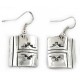.925 Sterling Silver Handmade Certified Authentic Navajo Dangle Native American Earrings 1 24438-4