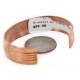 Handmade Certified Authentic Navajo Pure Copper Native American Bracelet 01 24451-1