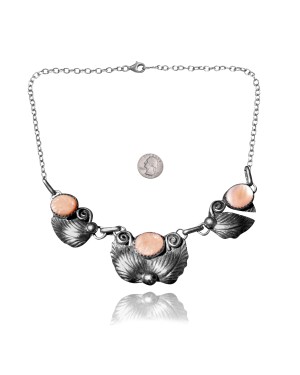 Multi Stone Feather .925 Sterling Silver Certified Authentic Navajo Native American Mother of Pearl Necklace 35221 Multi Stone Feather .925 Sterling Silver Certified Authentic Navajo Native American Mother of Pearl Necklace 35221