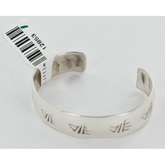 Handmade Bear paw Certified Authentic Navajo .925 Sterling Silver Baby Native American Bracelet 12853-1 Handmade Bear paw Certified Authentic Navajo .925 Sterling Silver Baby Native American Bracelet 12853-1