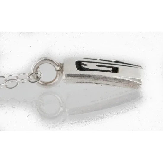 Handmade Certified Authentic Hopi .925 Sterling Silver Pendant Native American Necklace 12859 Handmade Certified Authentic Hopi .925 Sterling Silver Pendant Native American Necklace 12859