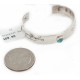 Handmade Certified Authentic Navajo .925 Sterling Silver Natural Turquoise Baby Native American Bracelet 12852-1