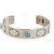 Handmade Certified Authentic Navajo .925 Sterling Silver Natural Turquoise Baby Native American Bracelet 12852-2