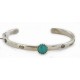 Handmade Certified Authentic Navajo .925 Sterling Silver Natural Turquoise Baby Native American Bracelet 12853-4