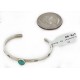 Handmade Certified Authentic Navajo .925 Sterling Silver Natural Turquoise Baby Native American Bracelet 12853-4