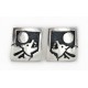 Handmade Coyote Certified Authentic Hopi .925 Sterling Silver Stud Native American Earrings 3 12855-6 All Products 12855-6 12855-6 (by LomaSiiva)
