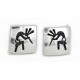 Handmade Kokopelli Certified Authentic Hopi .925 Sterling Silver Stud Native American Earrings 12855-2 All Products 12855-2 12855-2 (by LomaSiiva)