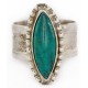 925 Sterling Silver Handmade Certified Authentic Navajo Natural Turquoise Native American Ring  24428-2