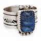 925 Sterling Silver Handmade Certified Authentic Navajo Natural Lapis Native American Ring  12627